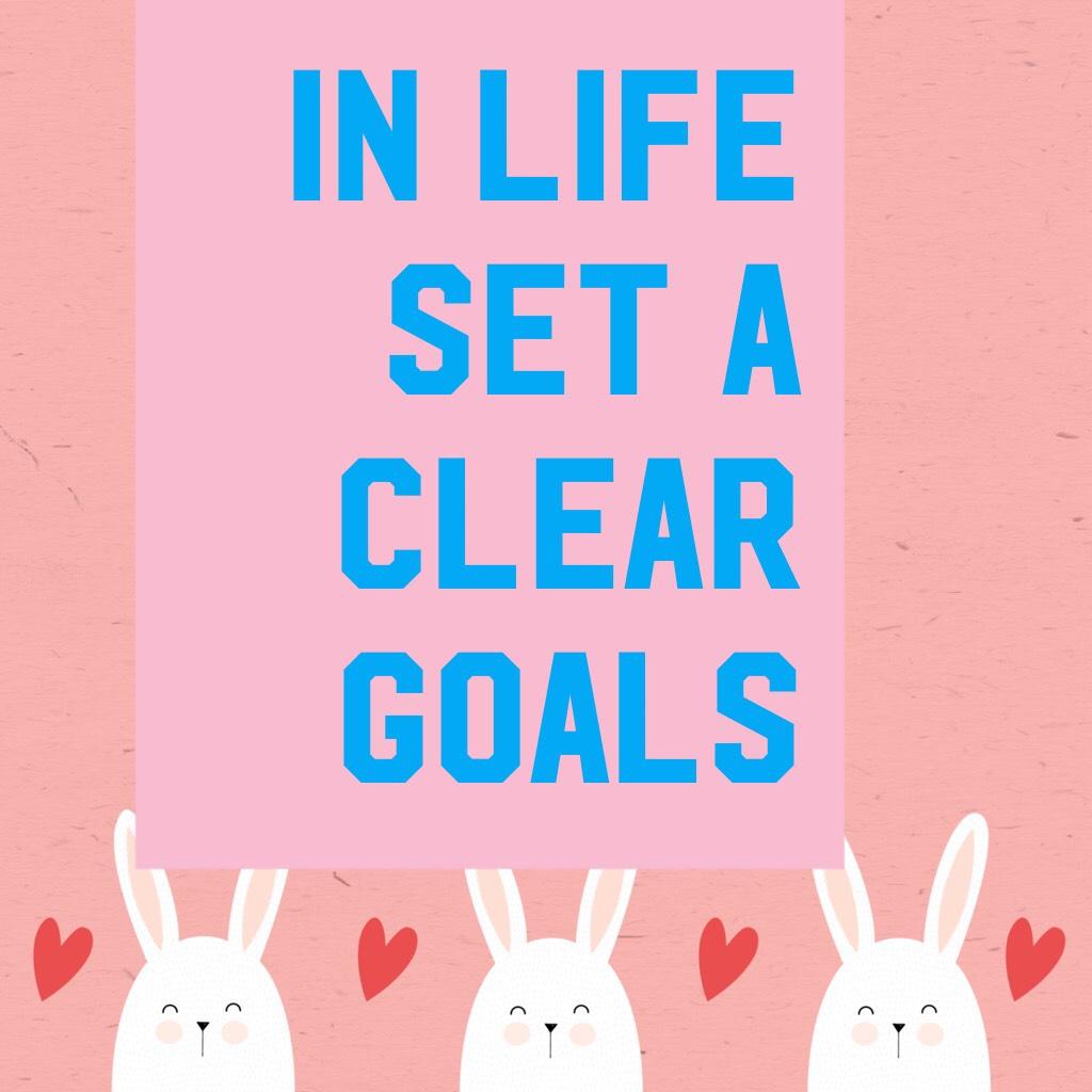In life set a clear goals ✅💪👍