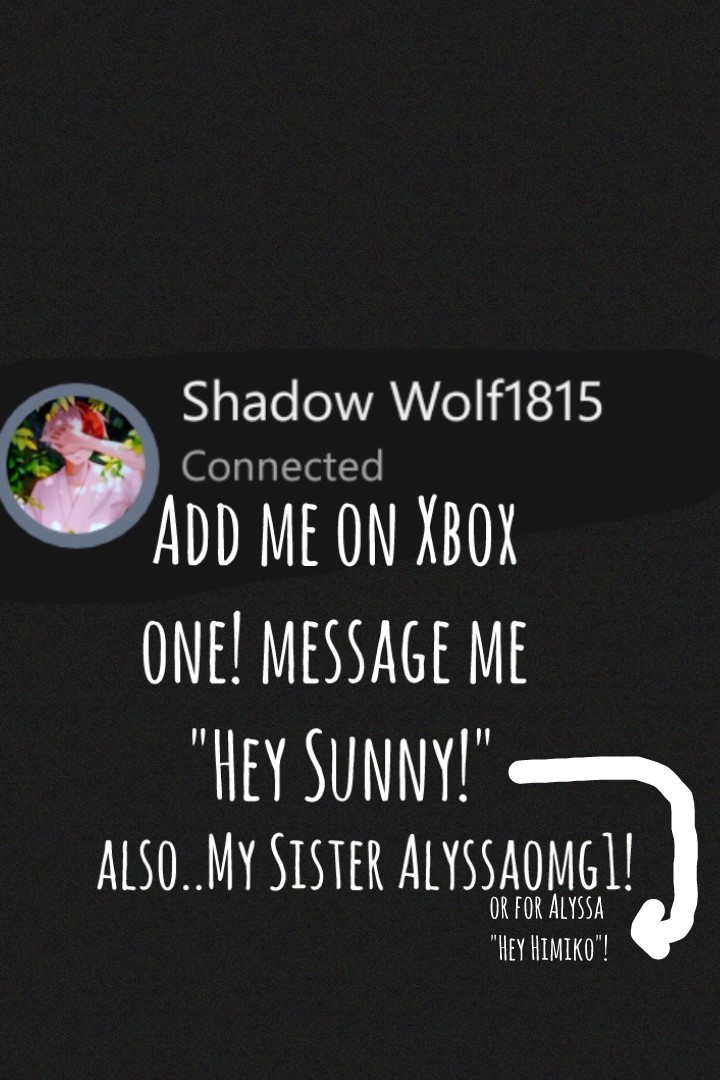 ❤️🧡💛TAP💚💙💜
@Shadow Wolf1815
@Alyssaomg1

🌻 11/3/19 🌻
❤️🧡💛✌🏻💚💙💜