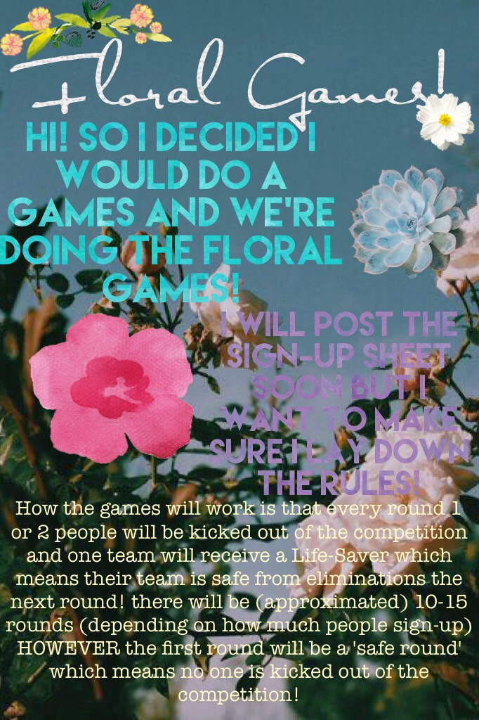 Floral Games! Rules Sheet!