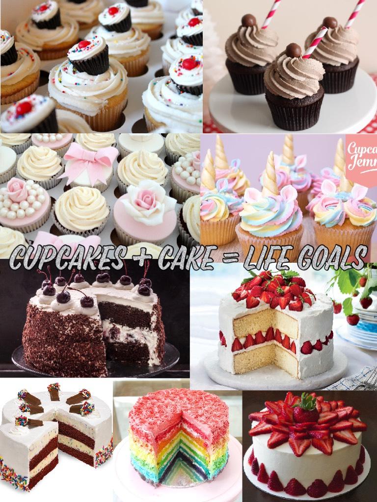 Cupcakes + cake = life goals