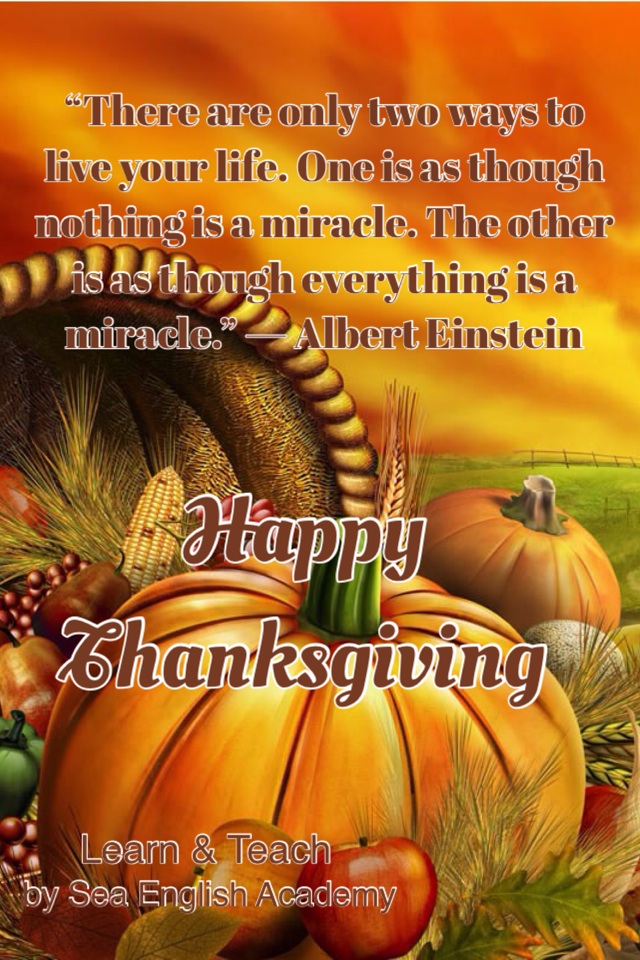 Happy Thanksgiving from Learn & Teach
by Sea English Academy 