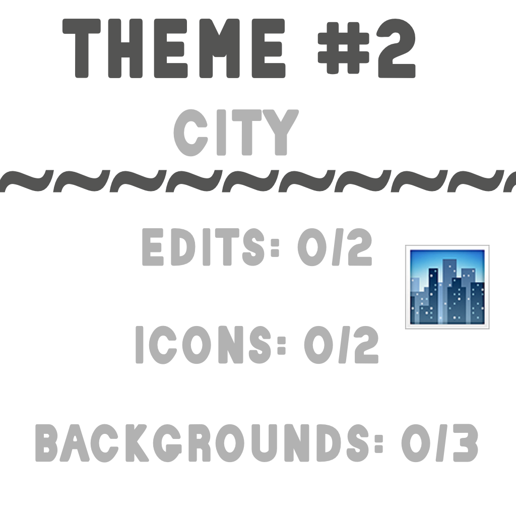 New theme city!! I know I only did 2 icons for the Ariana Grande theme when I said I would do 3 but I want to start something new.🌃🏙🌆🌇