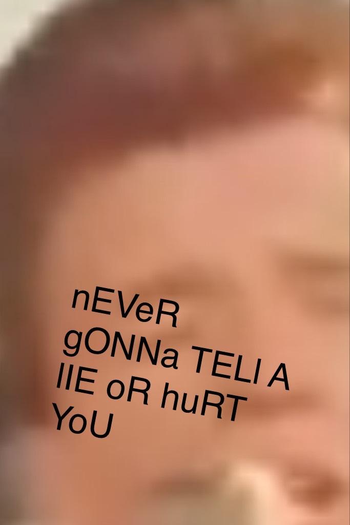 nEVeR gONNa TELl A lIE oR huRT YoU