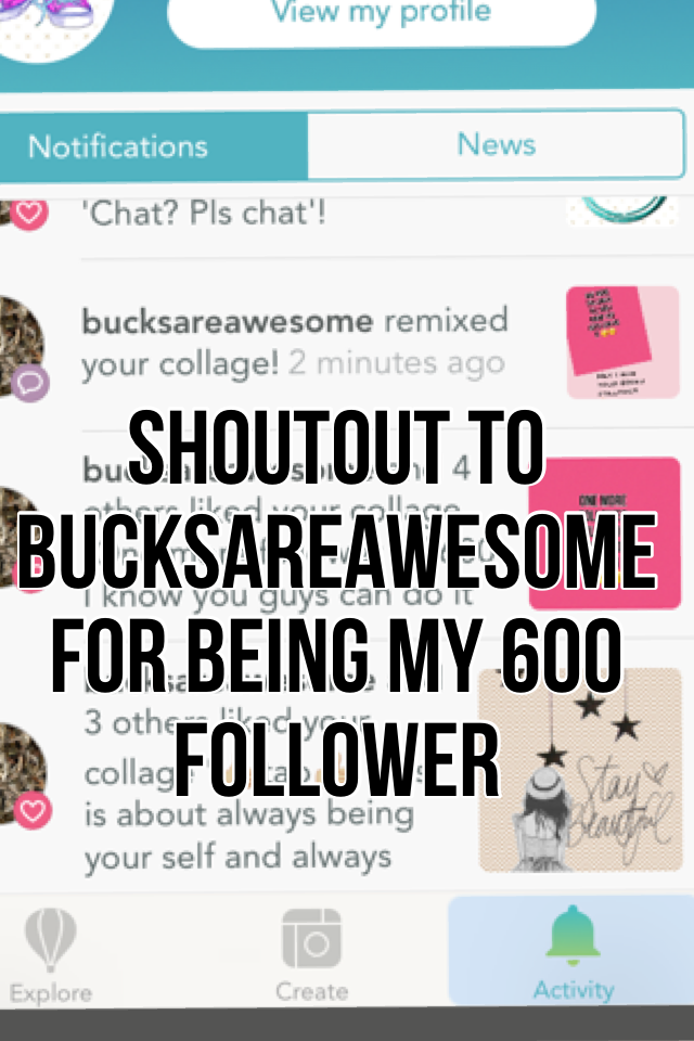Shoutout to bucksareawesome for being my 600 follower 