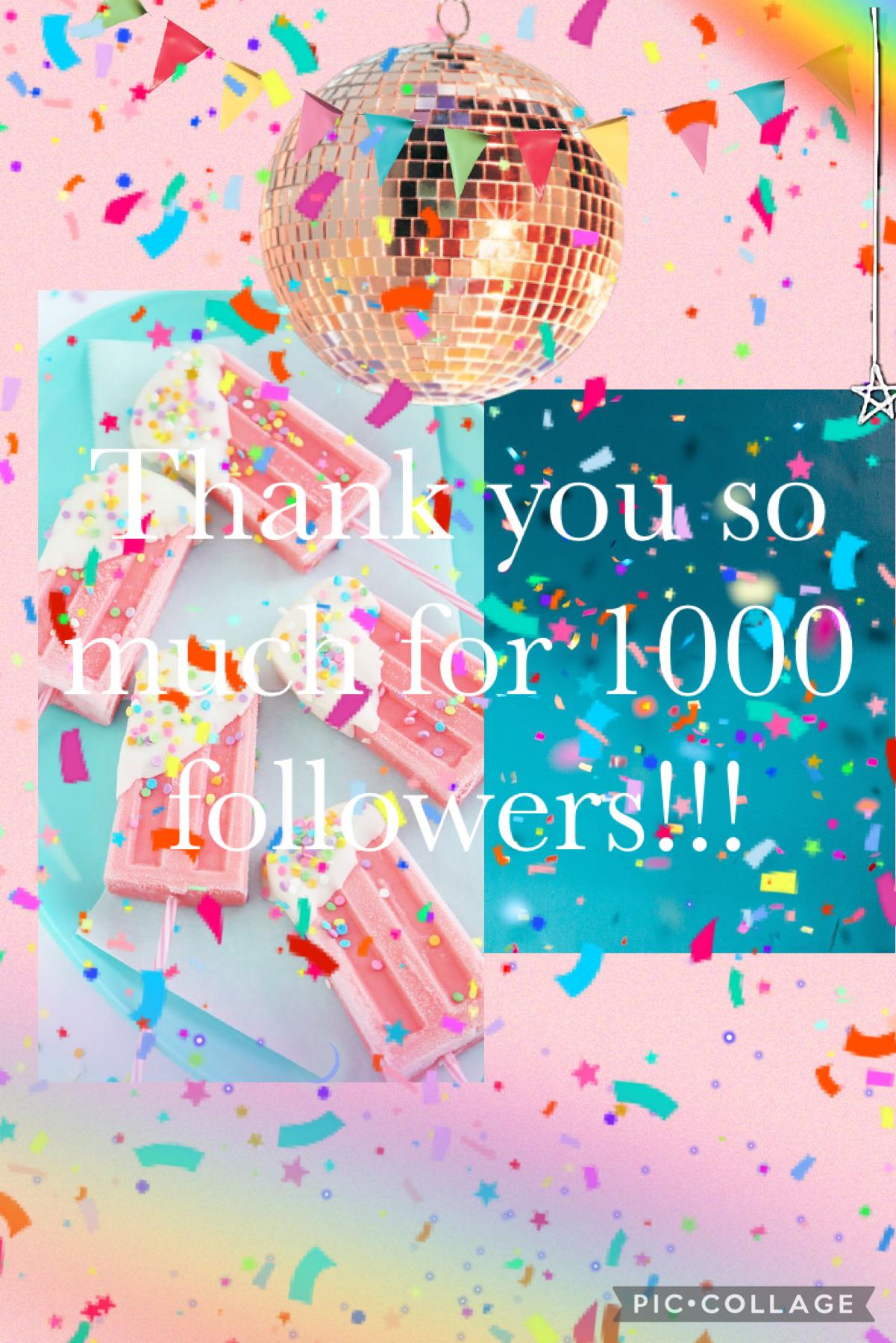 We did it! 1000 followers! I didn’t actually think this would happen, but it did! I’m so grateful for all of you and I feel like I’m not giving enough. I’m going to post more, but thanks for 1000 followers! 💕💜💕💜💕💜💕💜