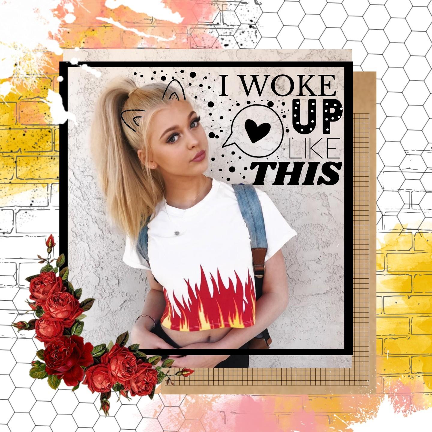 Tappp.....
I made this at school. I'm not really happy with this but want to be active. 
Qotd: Do you know Loren gray?
Aotd: Yess it's the girl of the pic 😂