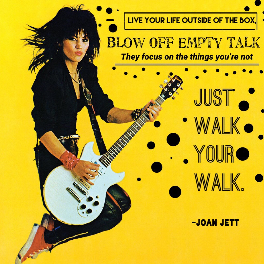 Tap!💪♥️
Sorry everyone we haven’t posted in a while, we all have a LOT of school work, but anyways, I love this quote and Joan Jett. She was one of the many amazing women whom inspired me to be a feminist. So thank you for that.