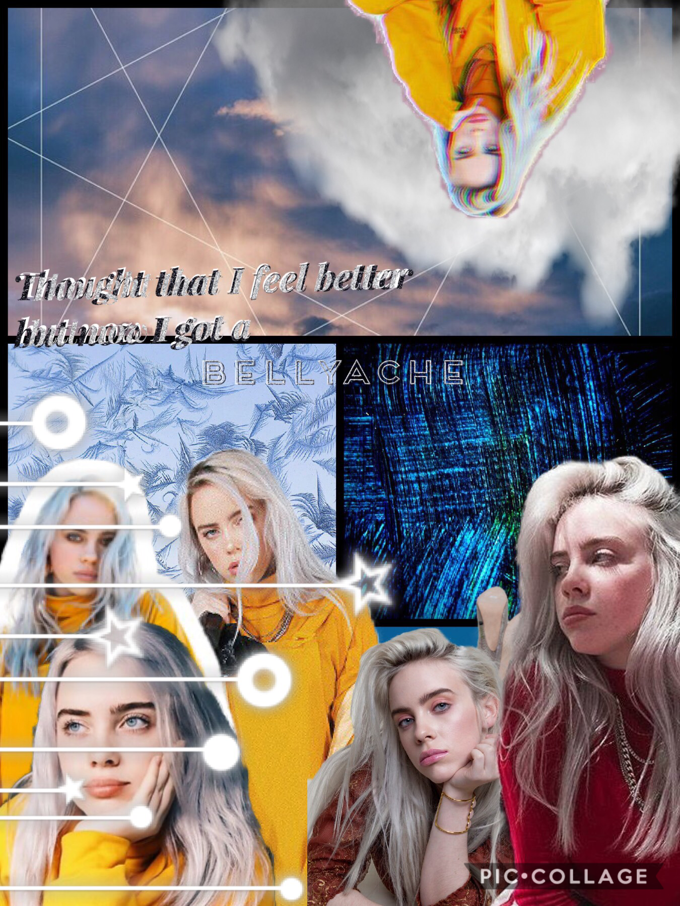 Thought that I feel better but now I got a bellyache 
If you love this song or love Billie like the post💕😊. Btw I love her so I might post about her a lot.