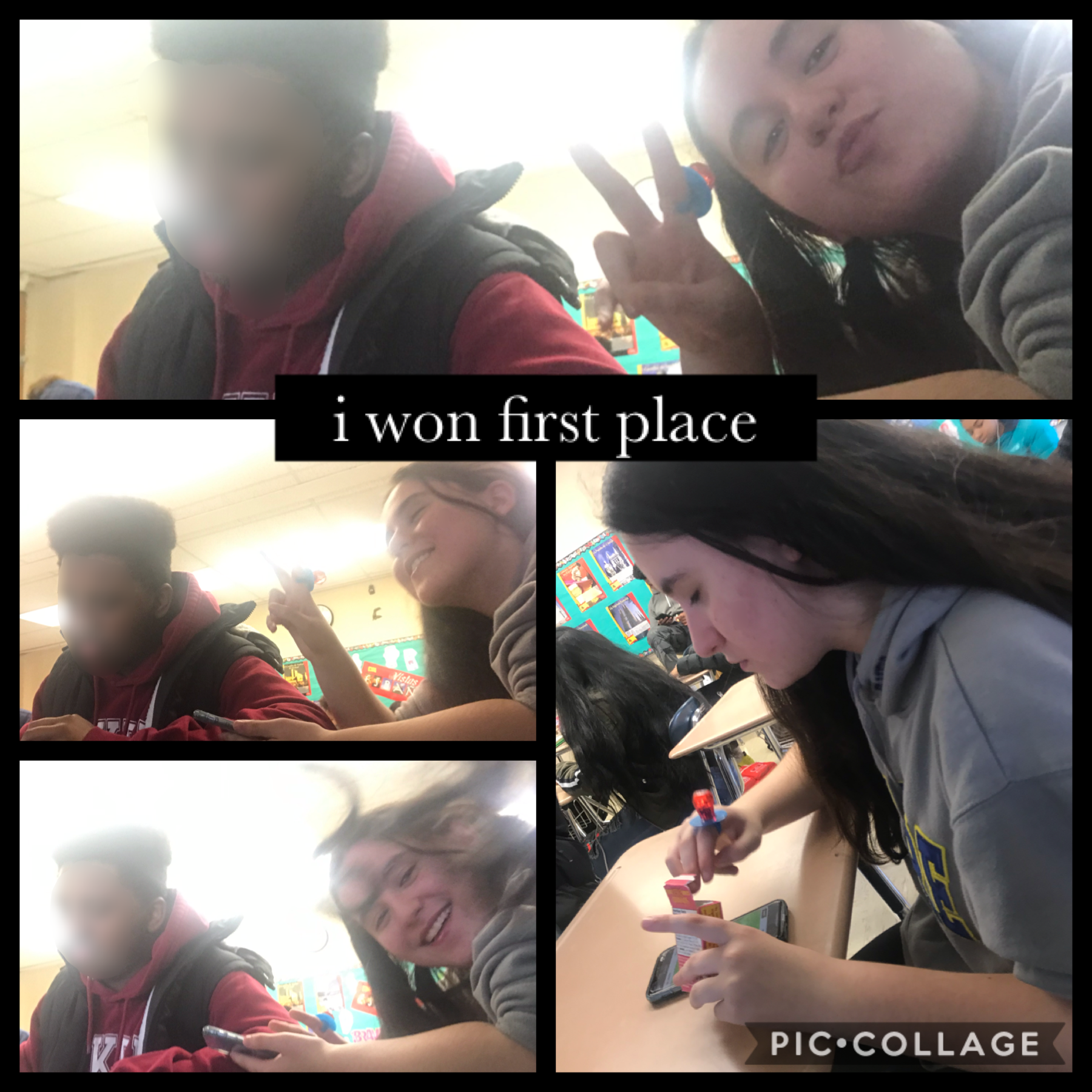 i look like a twelve year old boy,
but besides that last week i won first place in kahoot for spanish class.
I ALWAYS win kahoot. especially in spanish class. 
and the guy in the photo (blurred out face for obvious reasons) his strategy was to pick the sh