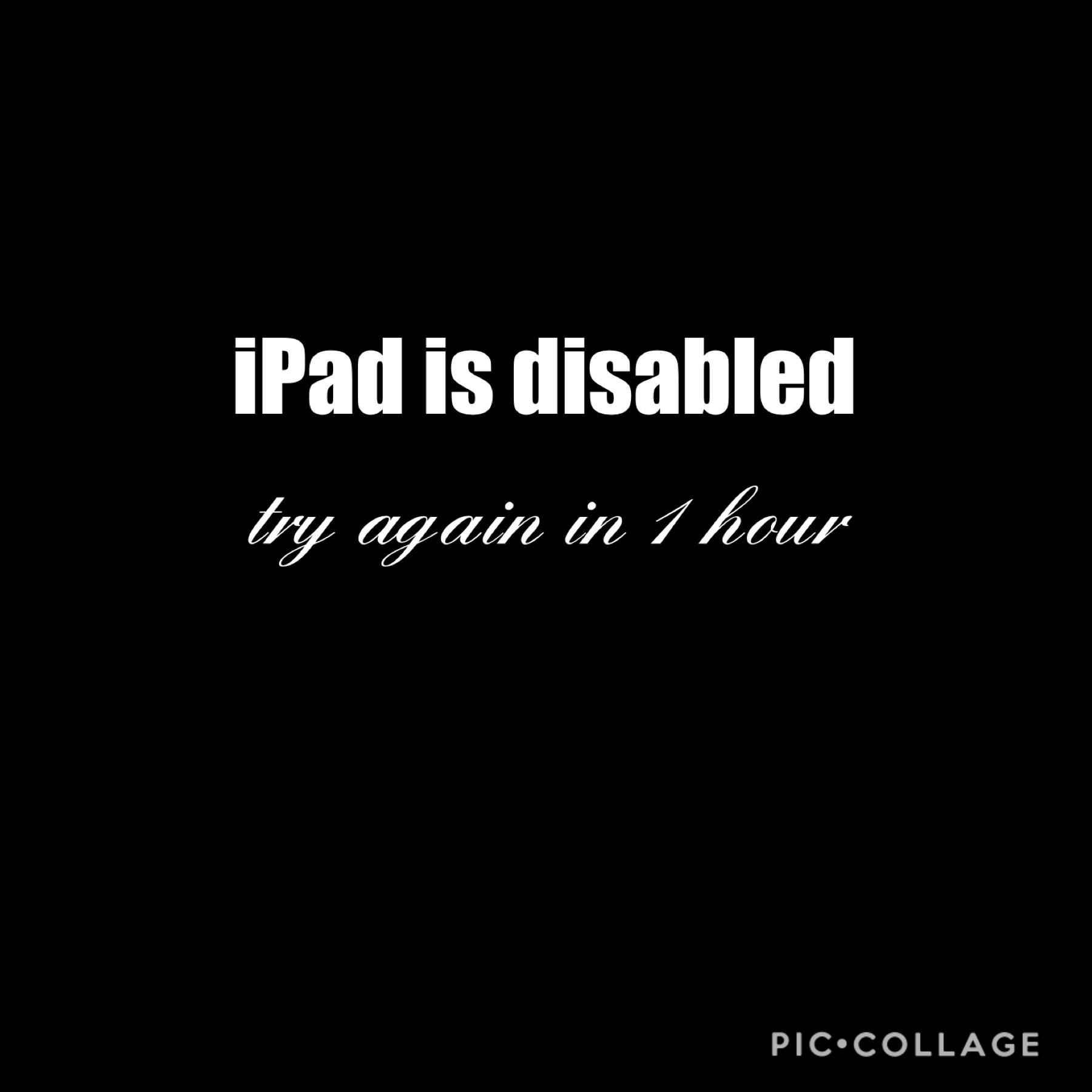 iPad disabled 