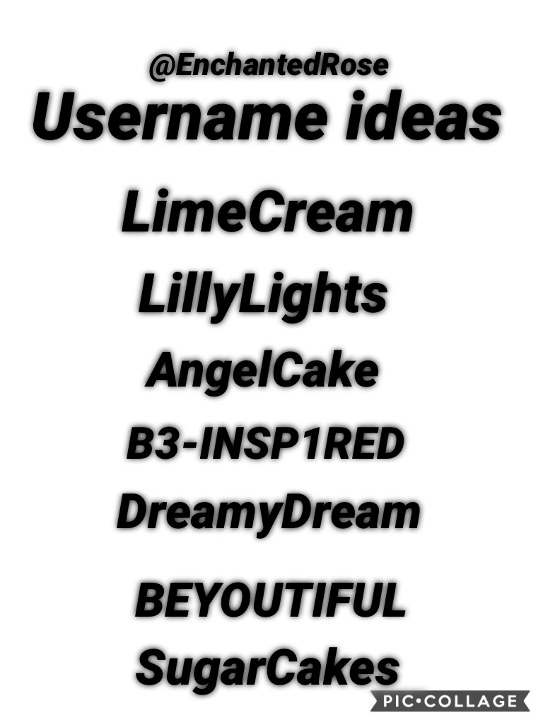 Username ideas!!