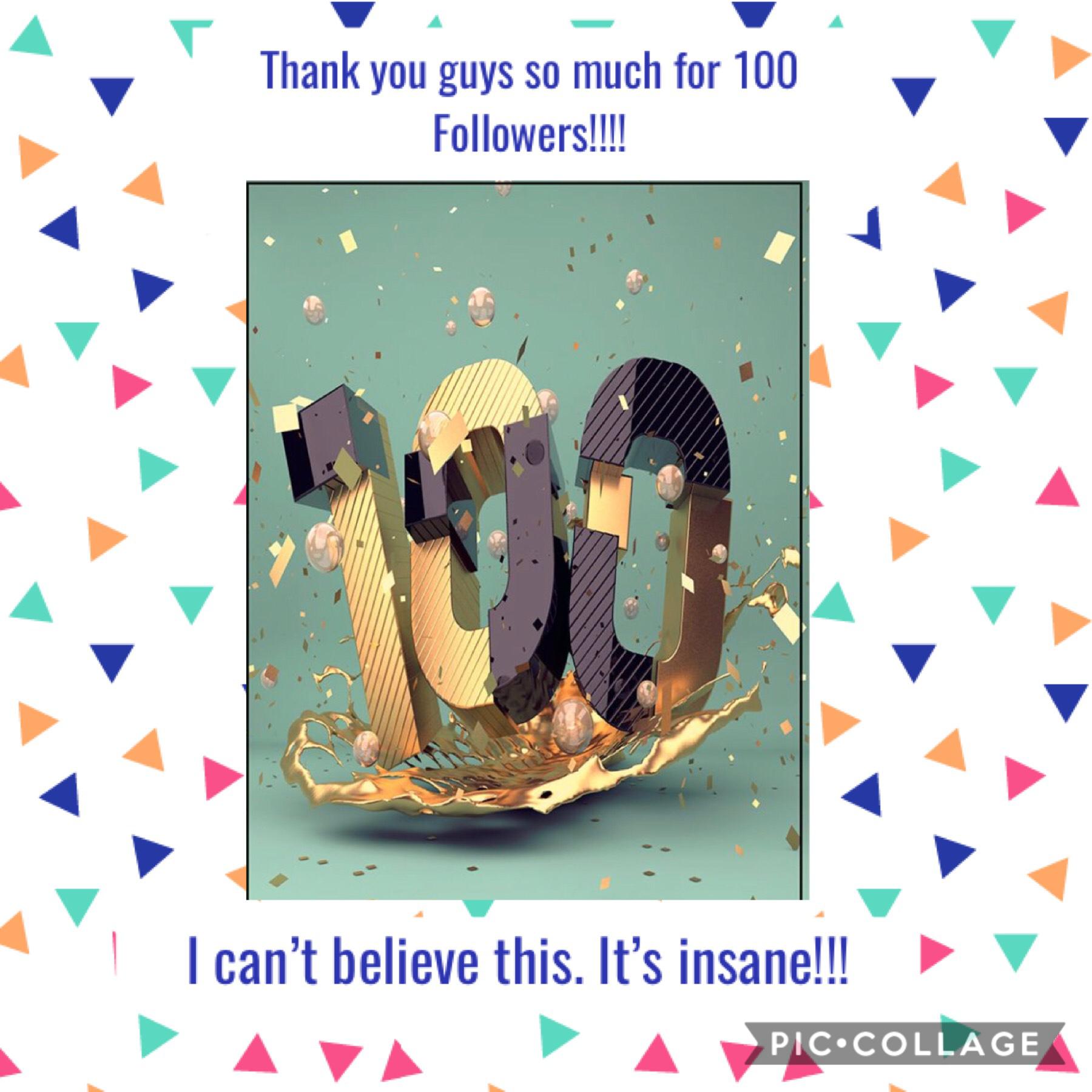 Thank you guys so much for 100 💯 Followers!!!
