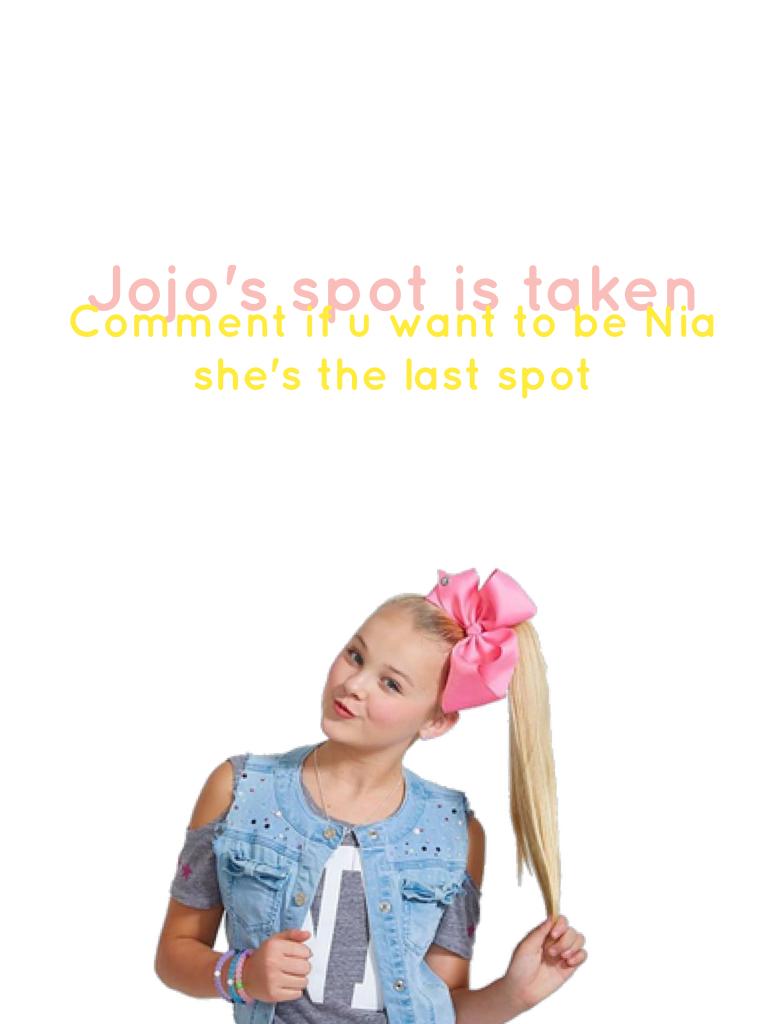 Jojo's spot is taken 