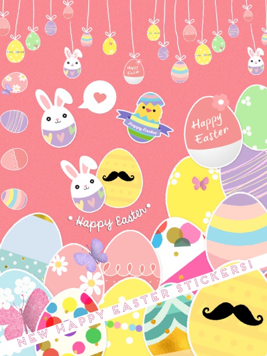   New Happy Easter stickers!  Have you made and #Easter collage yet?