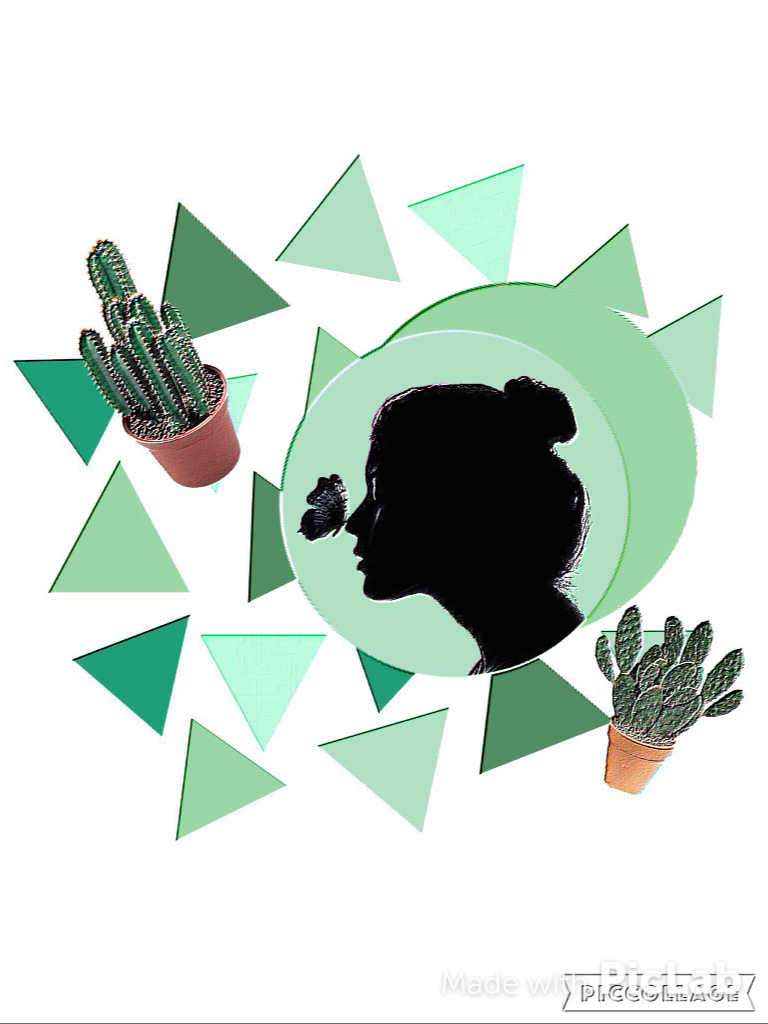So to explain the cacti part it's because I have develop a weird liking for small potted plants.( especially cacti 🌵 )

I tried a new style what do you guys think?