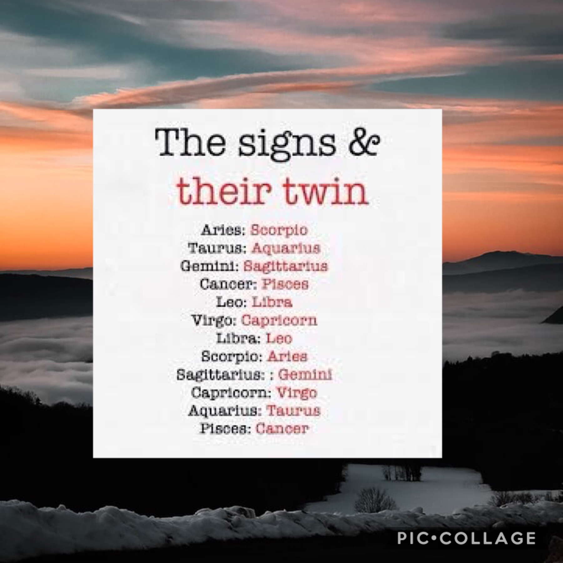 Which sign is your twin?