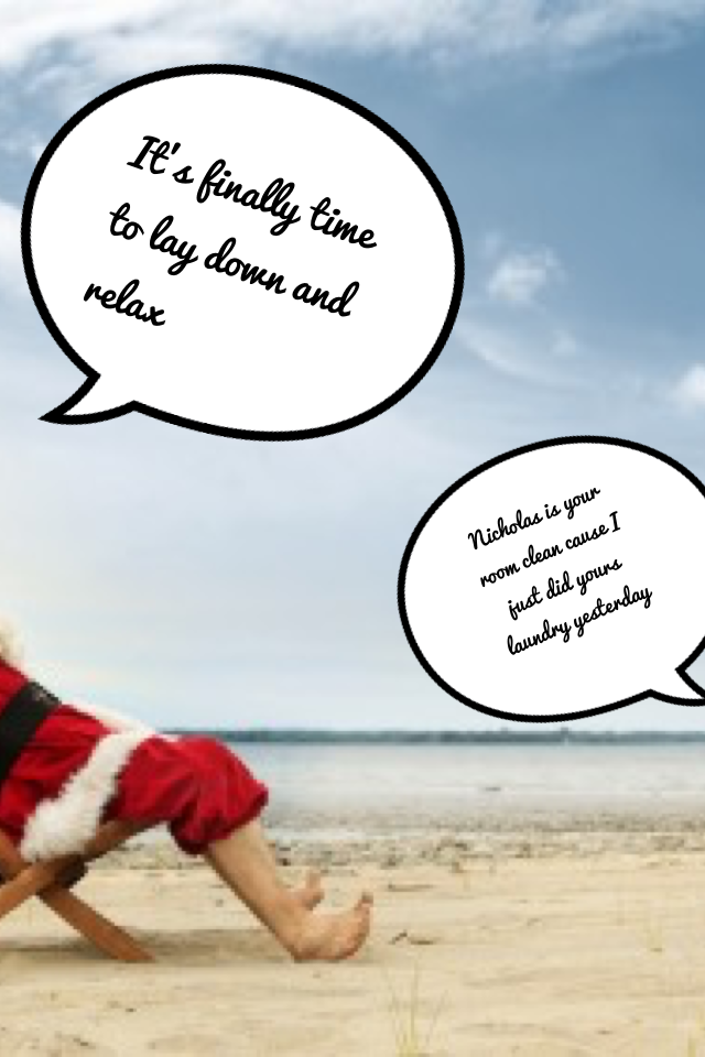 Santa just wants alone time on the beach LOL 

