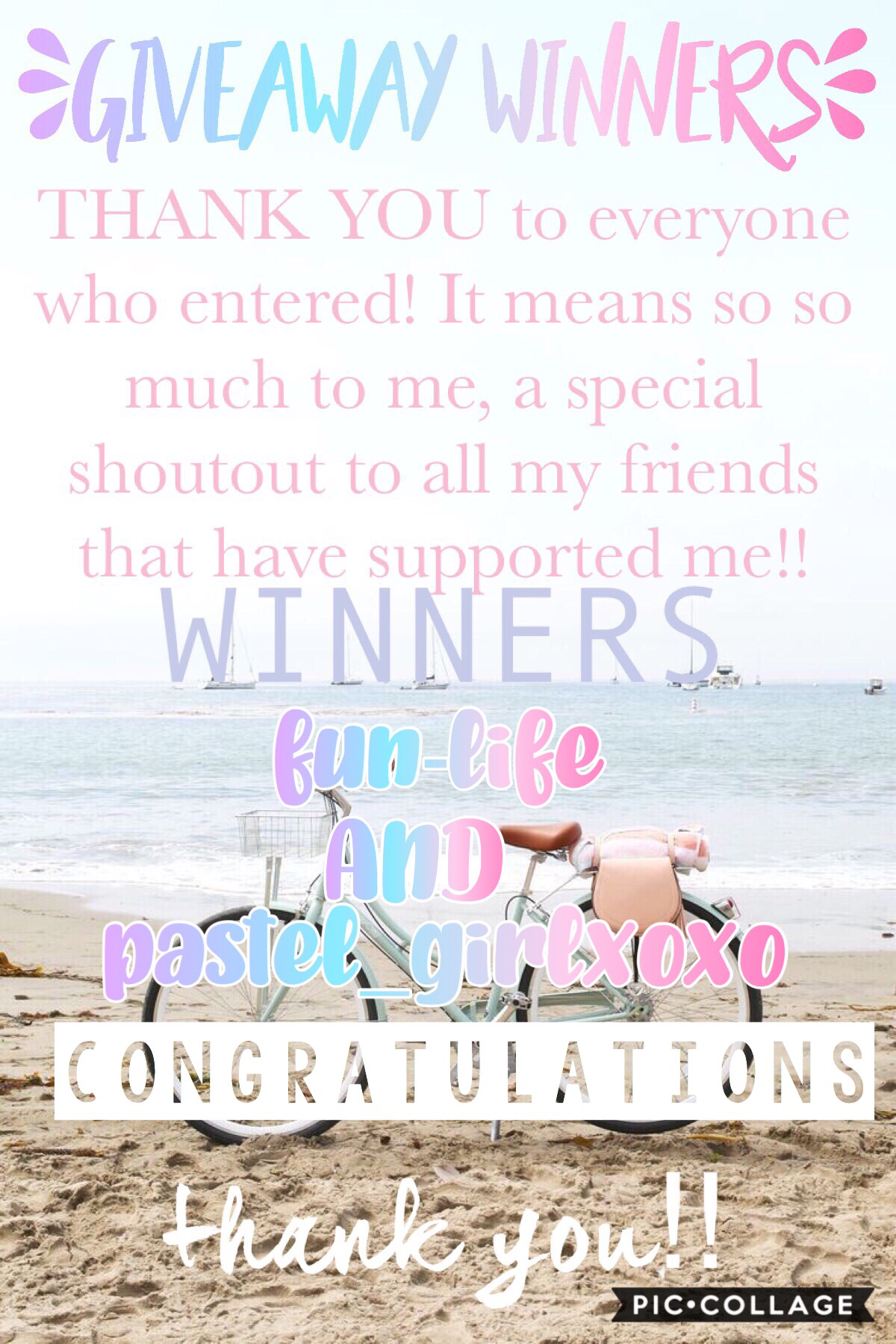 GIVEAWAY WINNERS!! Thank you so much to everyone who entered!! Means the world to me! But unfortunately there could only be 2 winners! So congratulations to fun-life and pastel_girlxoxo, check remix for prizes, will prob give them out tomorrow cuz I need 