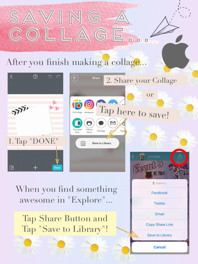 How to save a collage on iOS devices!
