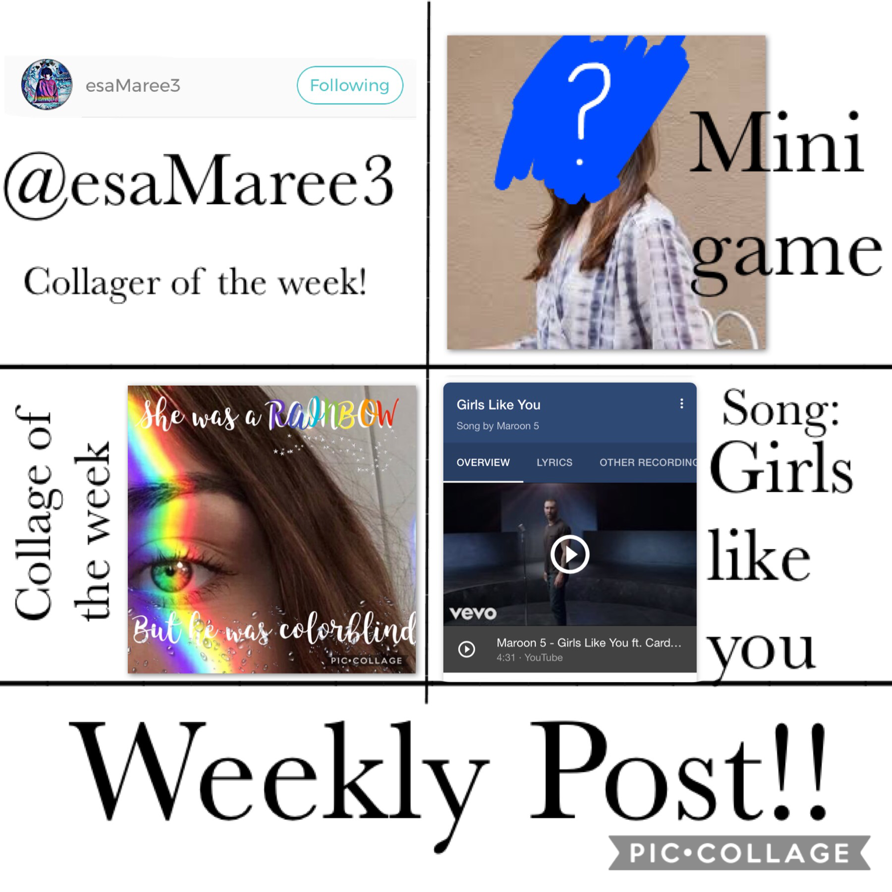 ☺️Tap📰



Idk if I’m gonna keep doing this lemme know what you think! The first to get the mystery person gets a shoutout!