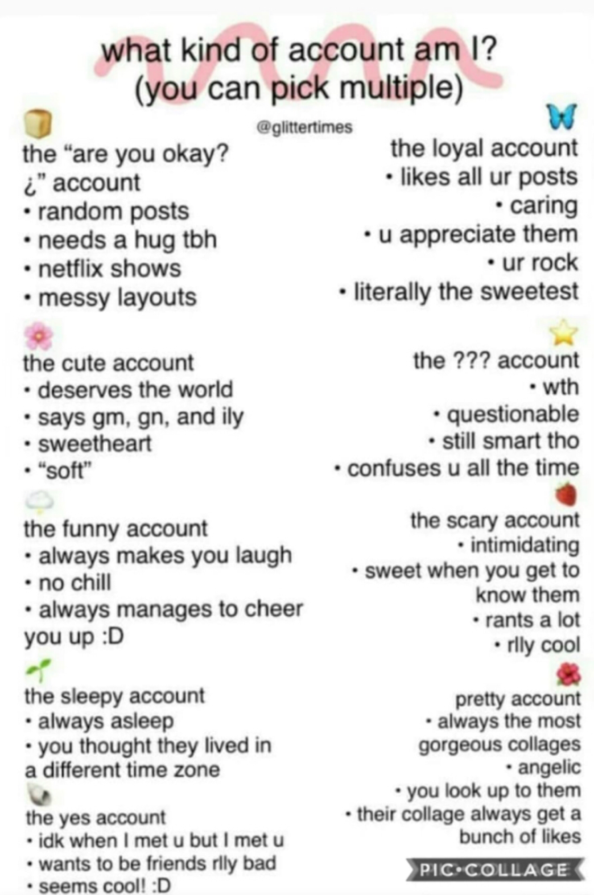 credit to @glittertimes // it’s so funny how my account has so gradually declined 😬