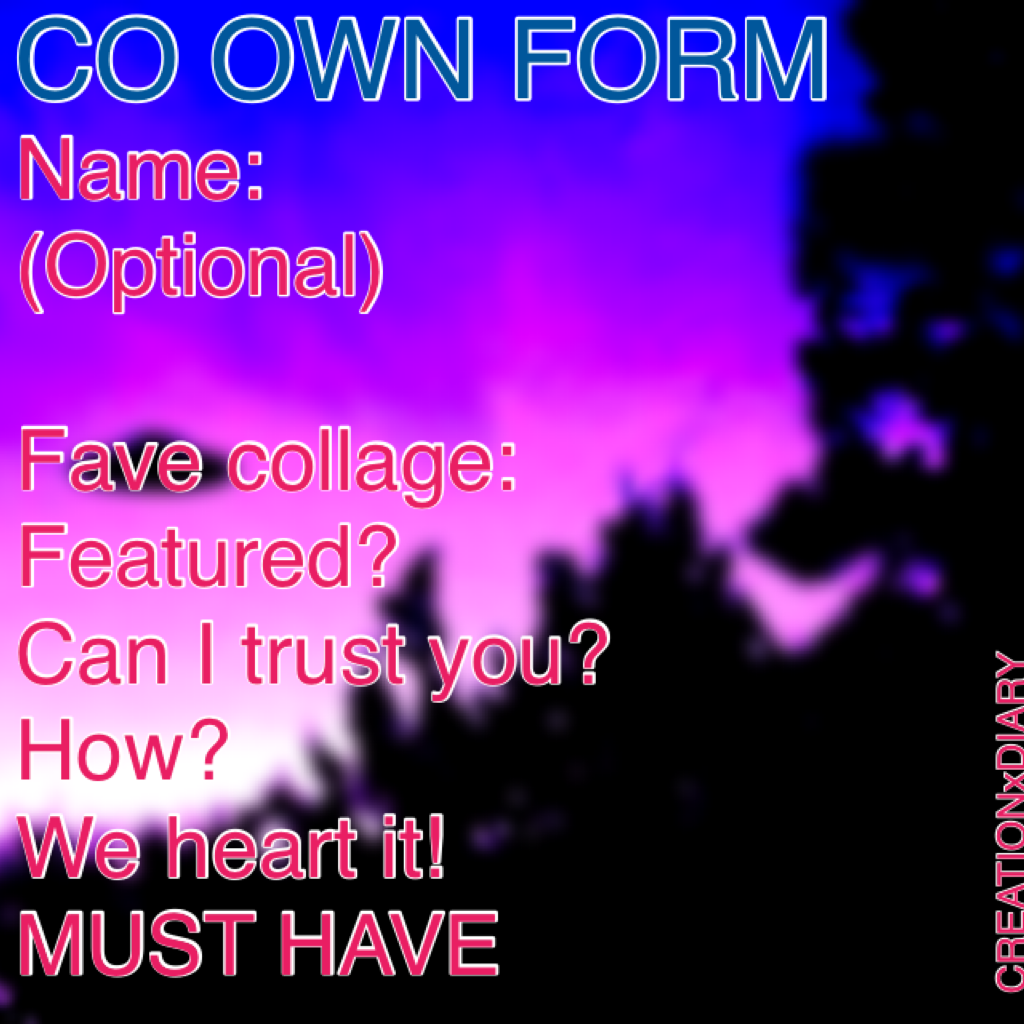 CO OWN FORM