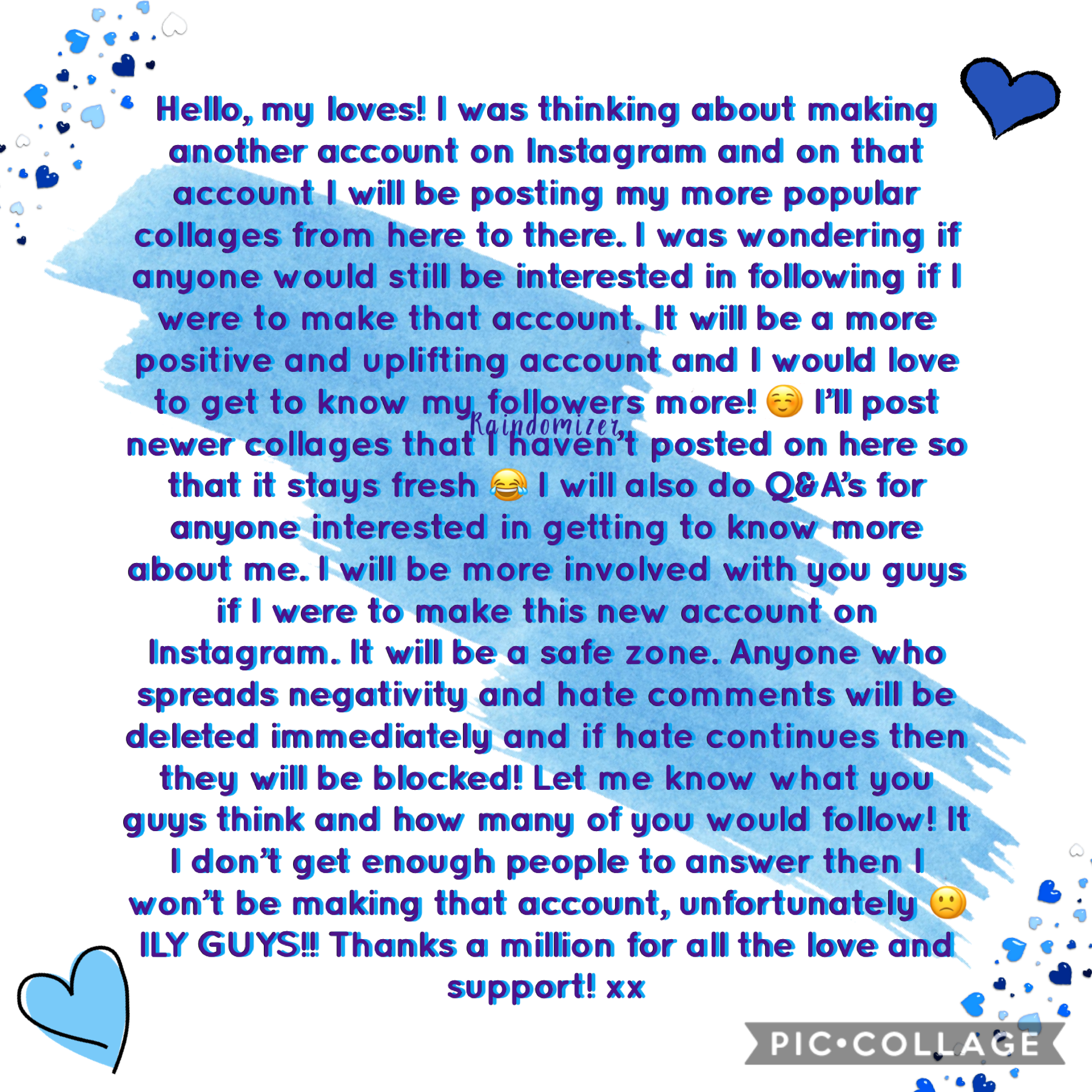 >C L I C K<
PLEASE PLEASE ANSWER!! I think it would be great and I would absolutely love to interact with my followers more! Ily all and I’m truly grateful for all of the support everyone has given me 😘❤️