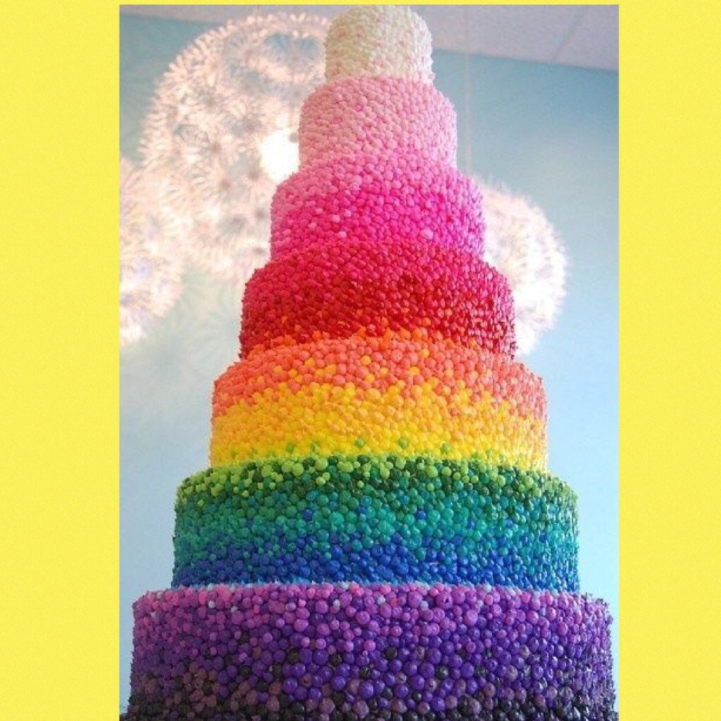 Jelly beans rainbow cake comment down below what other cakes you would like me to post