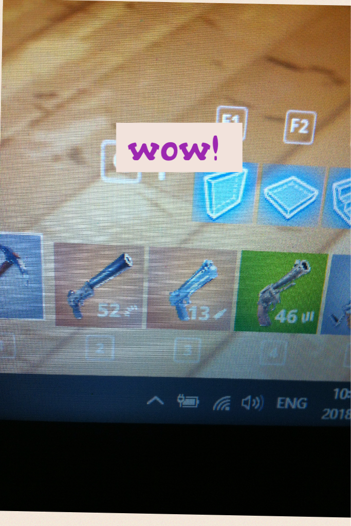 I was playin fortnite and I found this on the floor at snobby shores!!! But then I had 2 go I bed 😠😠😡😡. whenever in doing good I have 2 go. Plus I hate the new hand canon it shoots way to slow.  -_-