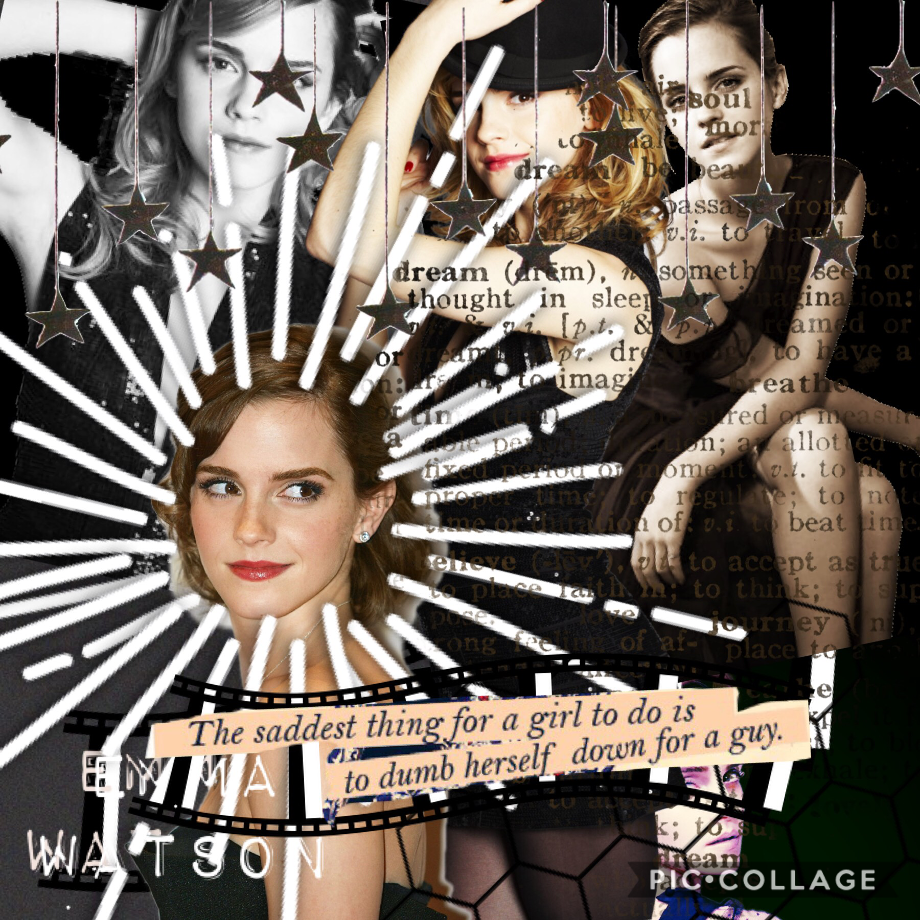 (:TAP:)
I LOVE Emma Watson AKA Hermione whom I also love she is an amazing actress and so inspiring and beautiful so I was out of ideas so I did this:)