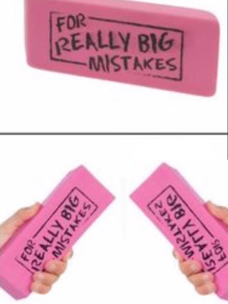 This eraser is a mistake 