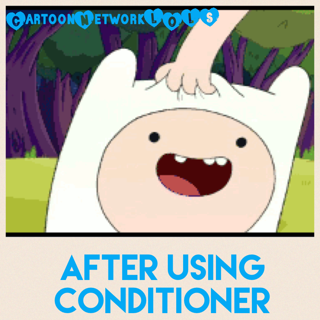 After using conditioner
