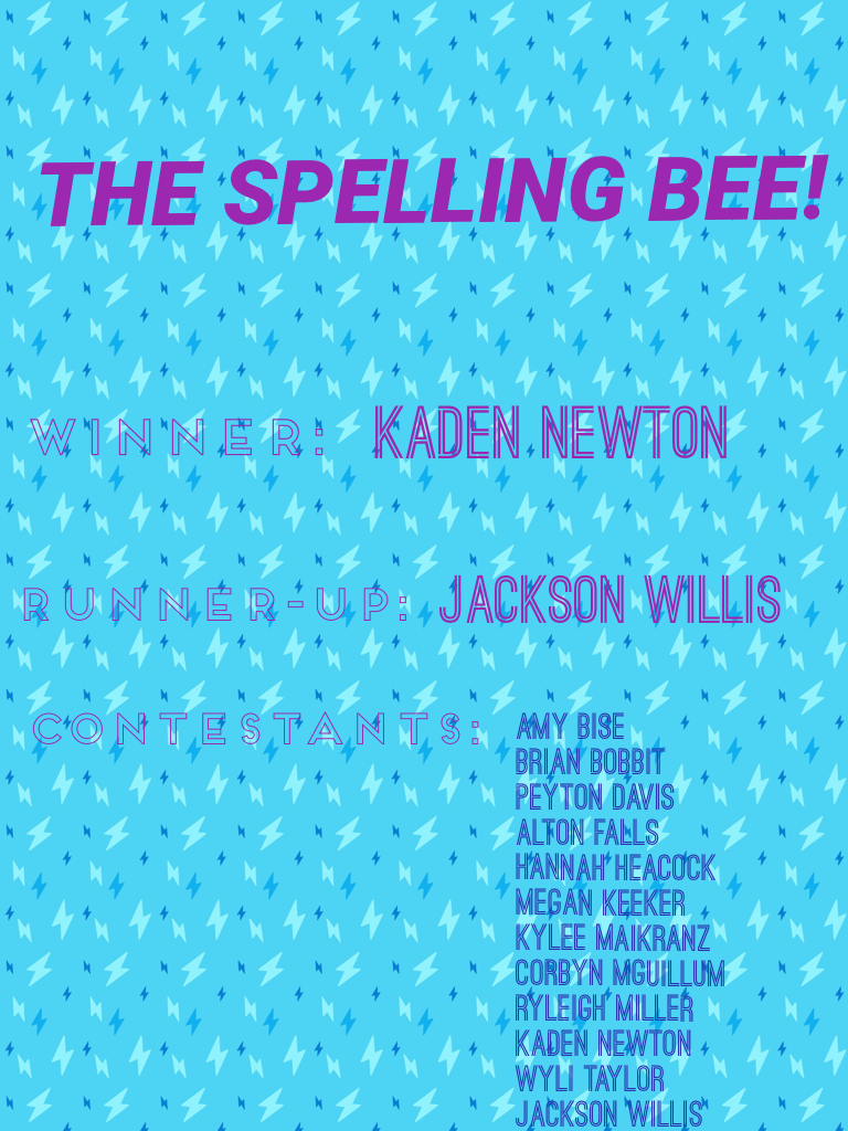 THE SPELLING BEE!