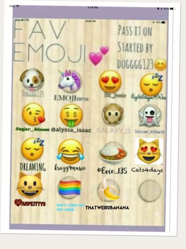 🍌 Favorite Emoji 🍌