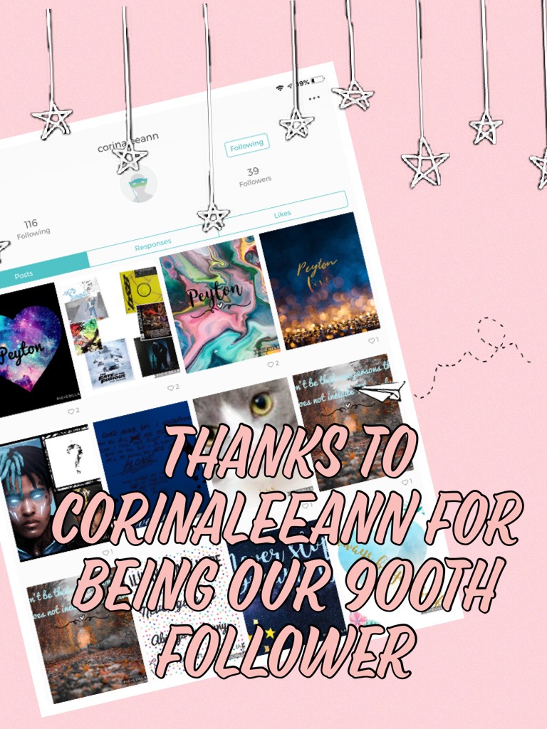 Thanks to corinaleeann for being our 900th follower