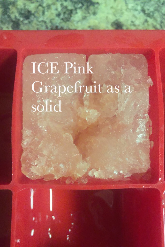 Ice Pink Grapefruit as a solid get it ICE has turned into ice