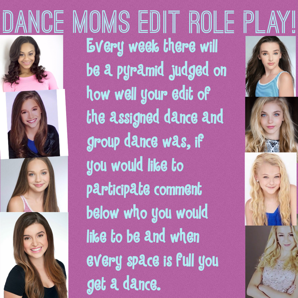 Dance moms edit role play!