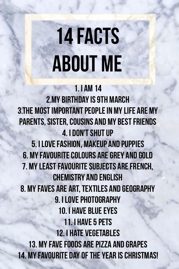 14 facts about me ❤️