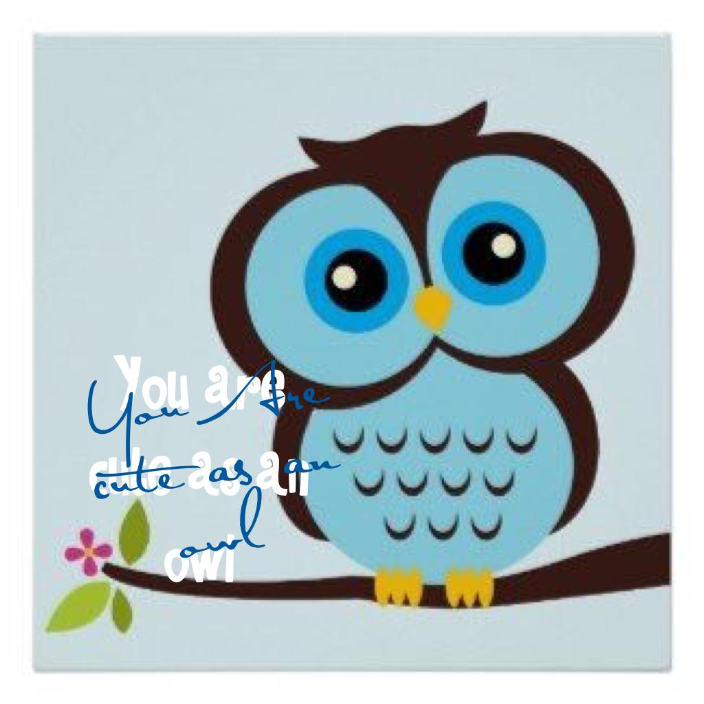 You Are cute as an owl (owls are VERY VERY cute jaaj 😂)