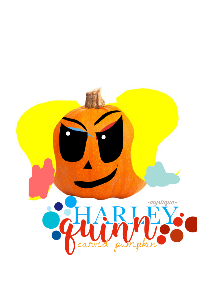My Harley Quinn carved pumpkin-PC only