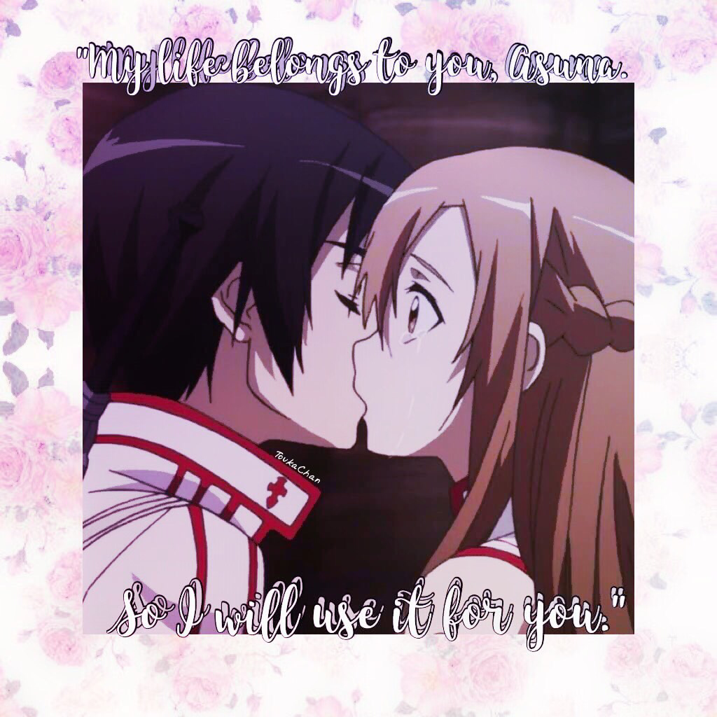 -Tap- 
•Kirito and Asuna•
|Requested by: Pegasister_blue|
|Anime: SAO (Sword Art Online)|
