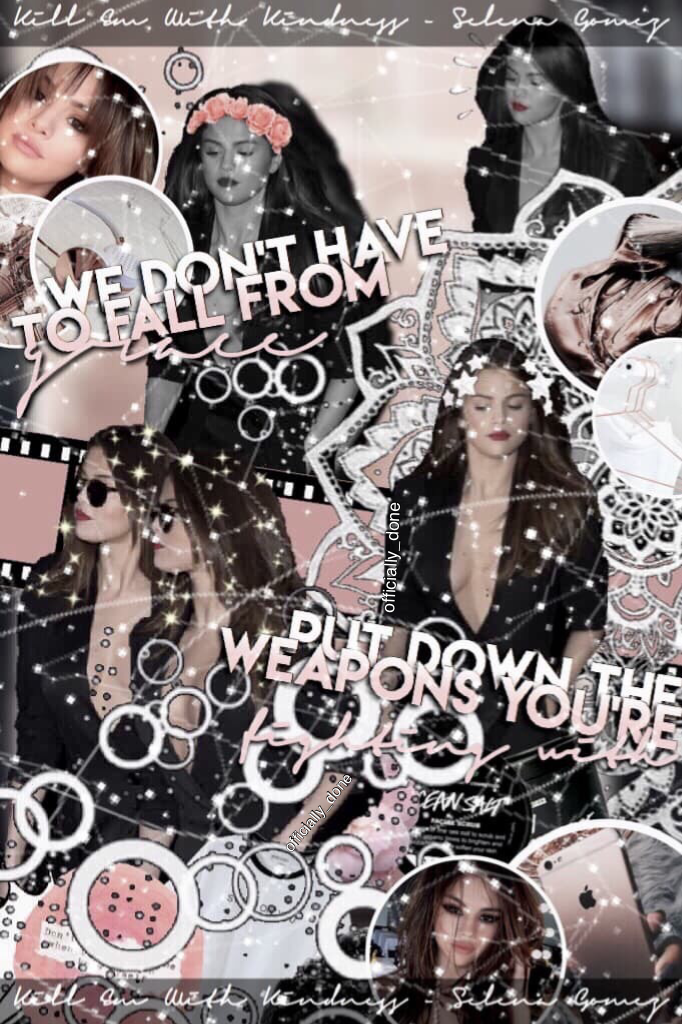 💕RG THEME TAP💕
Selena works so well
with the rose gold
theme😍💫 this time
I used her song Kill 
'Em With Kindness☺️❤️