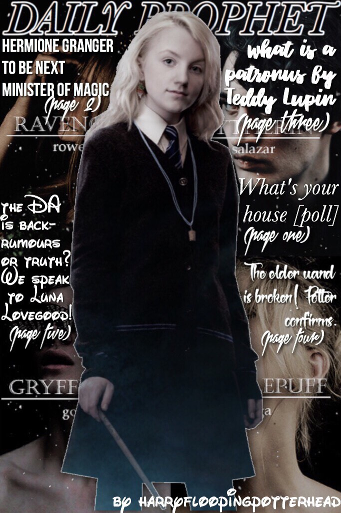 ❤️tap and then check remixes❤️
'nox'
✨harryfloopingpotterhead✨
❤️qotp- The Daily Prophet or The Quibbler?❤️