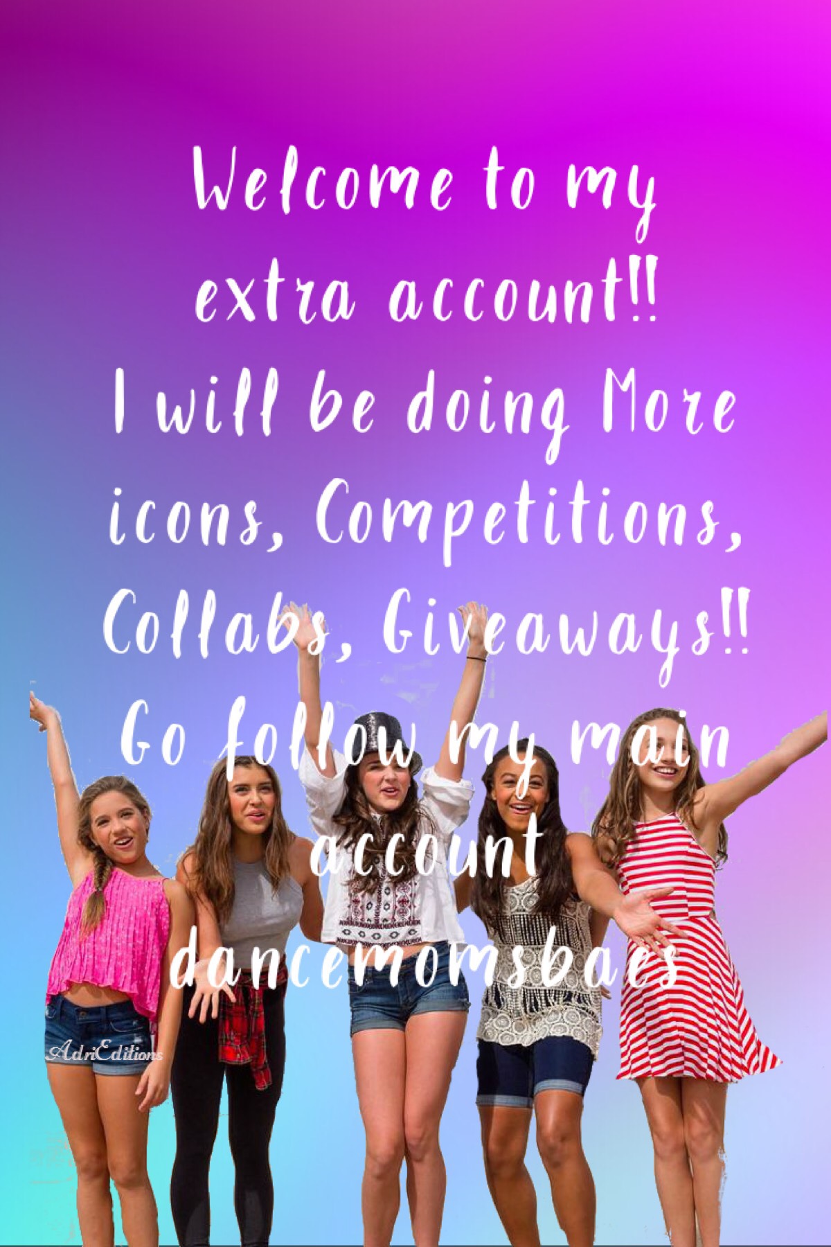 💓Tap💓 

I chose to make an extra account so my main account can be for edits and Collages!!