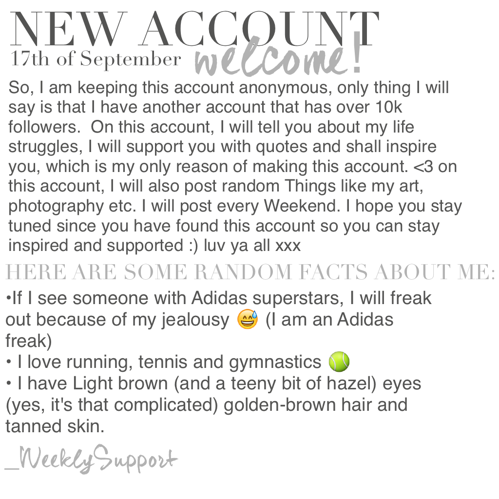 Welcome to my anonymous account <3