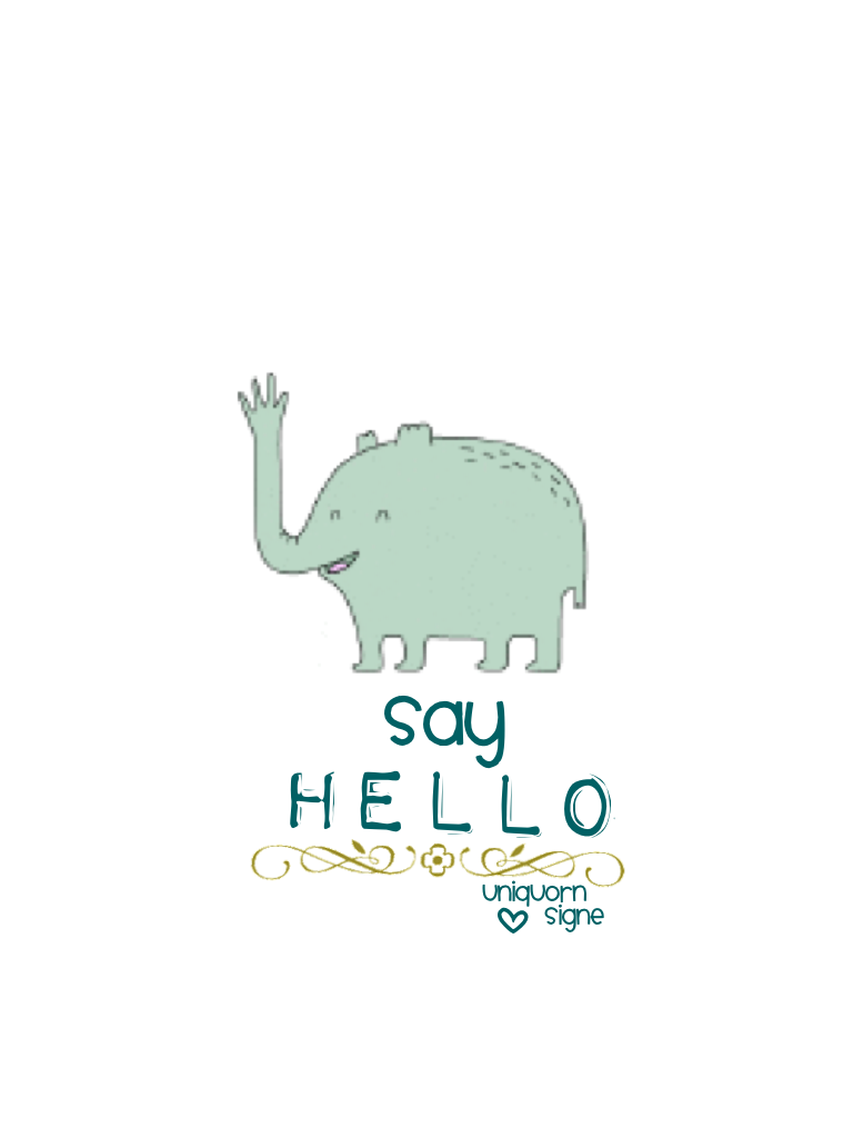 I made this with my friend Signe! She really loves elephants, and then we found this adorable GIF. Hug! 💚