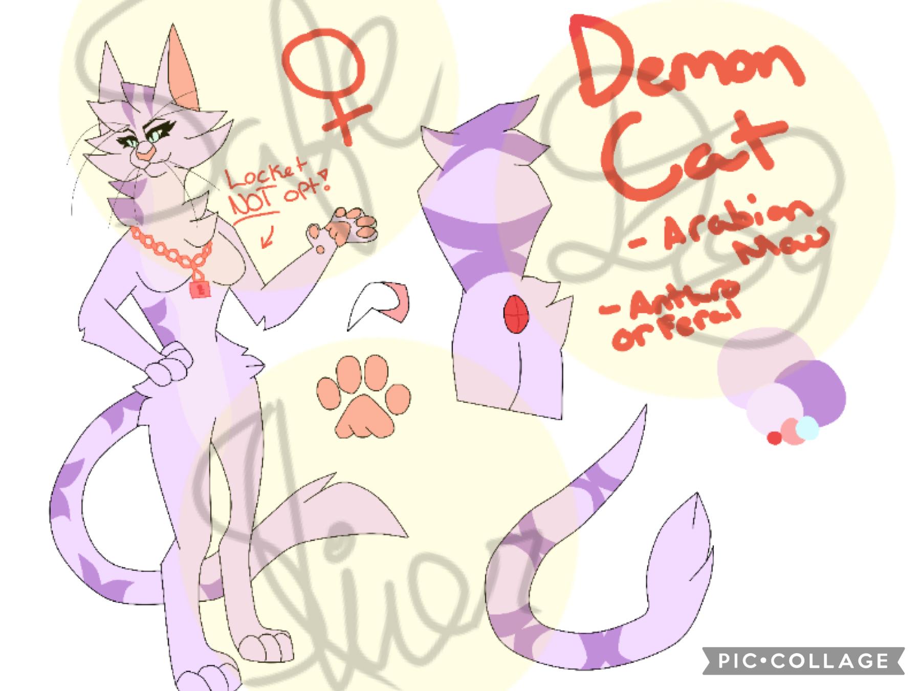 (🗝TAP!🗝)
DEMON CAT REF! 
I’ve been wanting to make more refs lately hhh I think they’re getting a bit better? Also I am SO EXCITED for pride month gotta lot of art planned >:)
