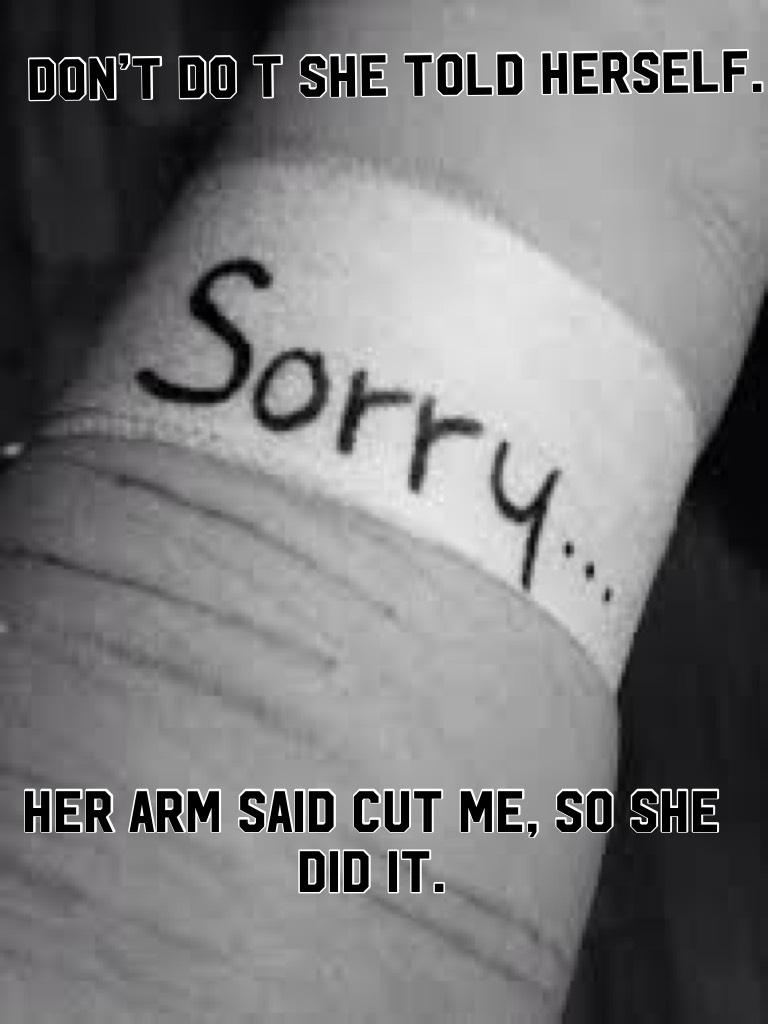 Self harm can easily become an addiction. Don’t start.