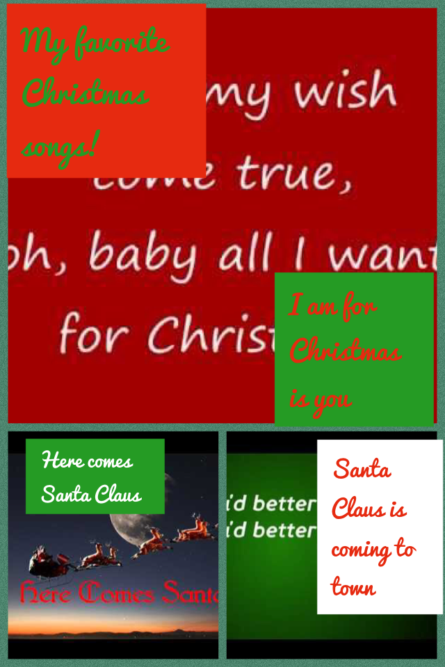 My favorite Christmas songs!