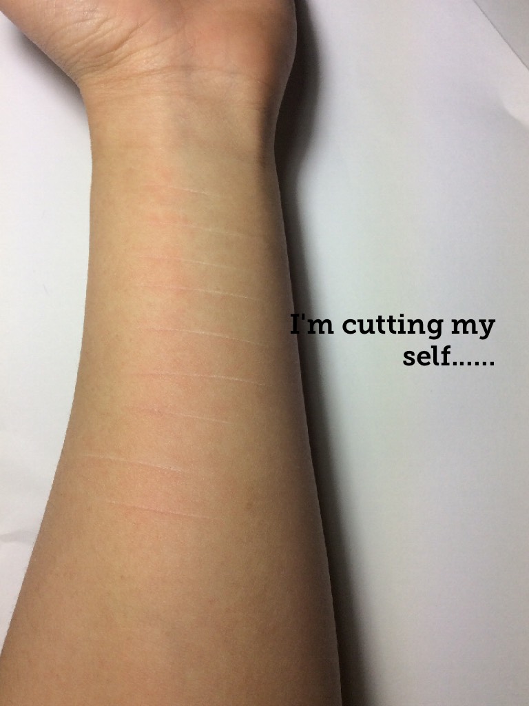 I'm cutting my self......